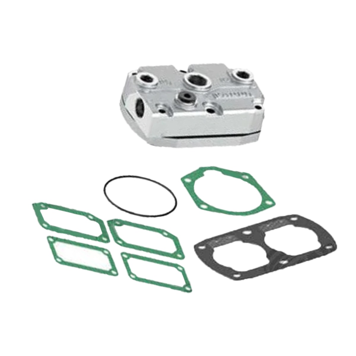 Zylinderkopf komplett mit Druckluftbrems kompressor 5000249830 5000670603 5000694446 7485003204 LP4943 SEB01158000 SEB01158X00 Renault LKW G260 C260 G290 C290 G210 G230 G270 C230 C280 C300 C340