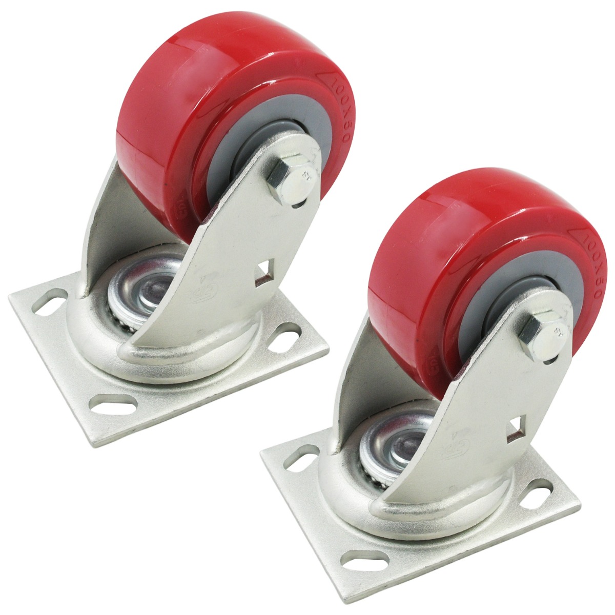 2 Stück 4"x1,5" Schwenkrolle 57734GT für Genie 