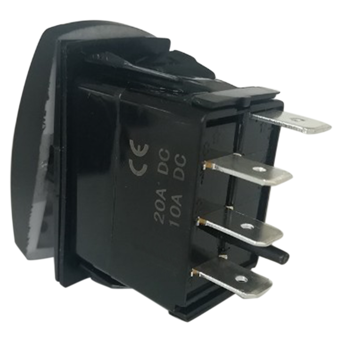 Doppelte grüne LED Lampe Ein / Aus / Ein 4-poliger IP68 Blinker Wippschalter Interner Schalter Blinkerschalter Motorrad interner Schalter