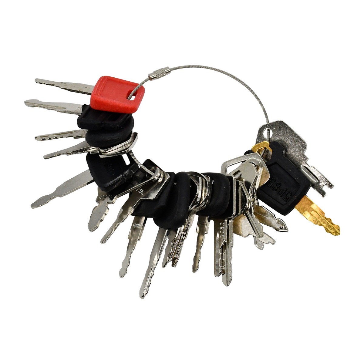 23 Stück Zündschlüssel AT195302 für John Deere für Hitachi für Holster für Komatsu für Caterpillar für Hyster für Kobelco für Bobcat für JCB für Bomag für Kubota für Kato für Daewoo