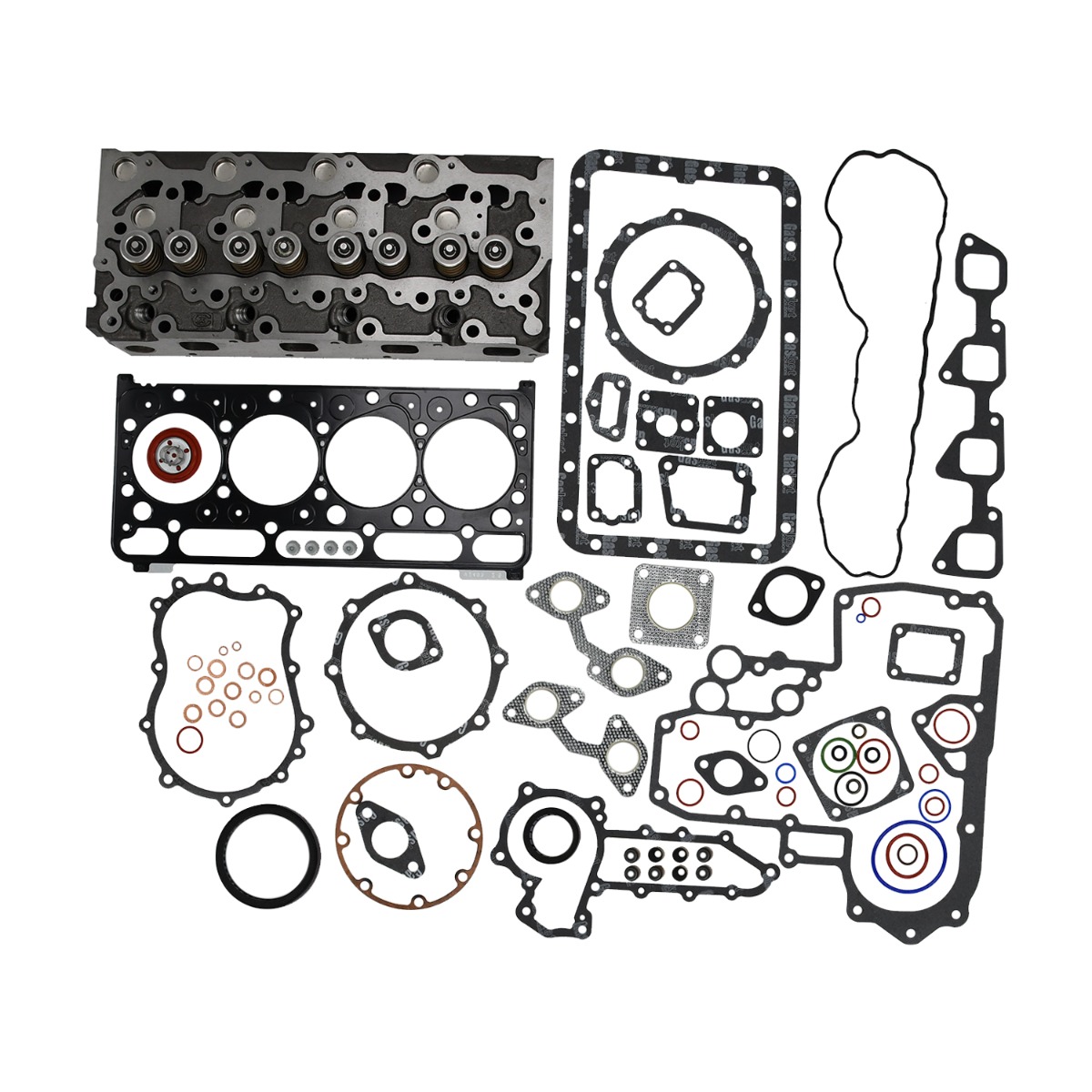 Kompletter Zylinderkopfsatz 16429-0304 mit Dichtung für Bobcat