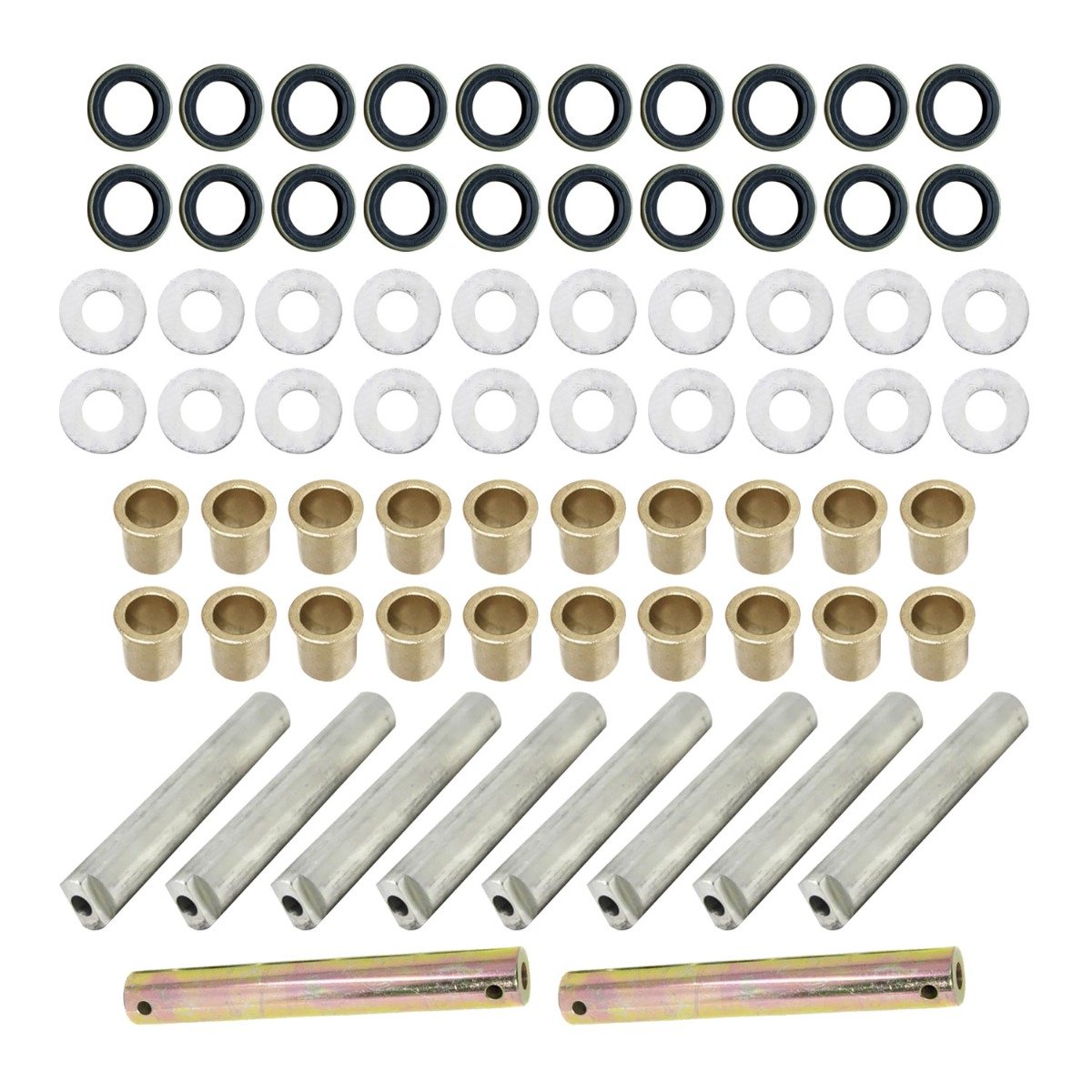 Vollständiger Fahrwerksstift Leerlaufstift Keilstift Unterlegscheibe Buchsendichtung Reparatursatz 6730701 für Bobcat main product photo