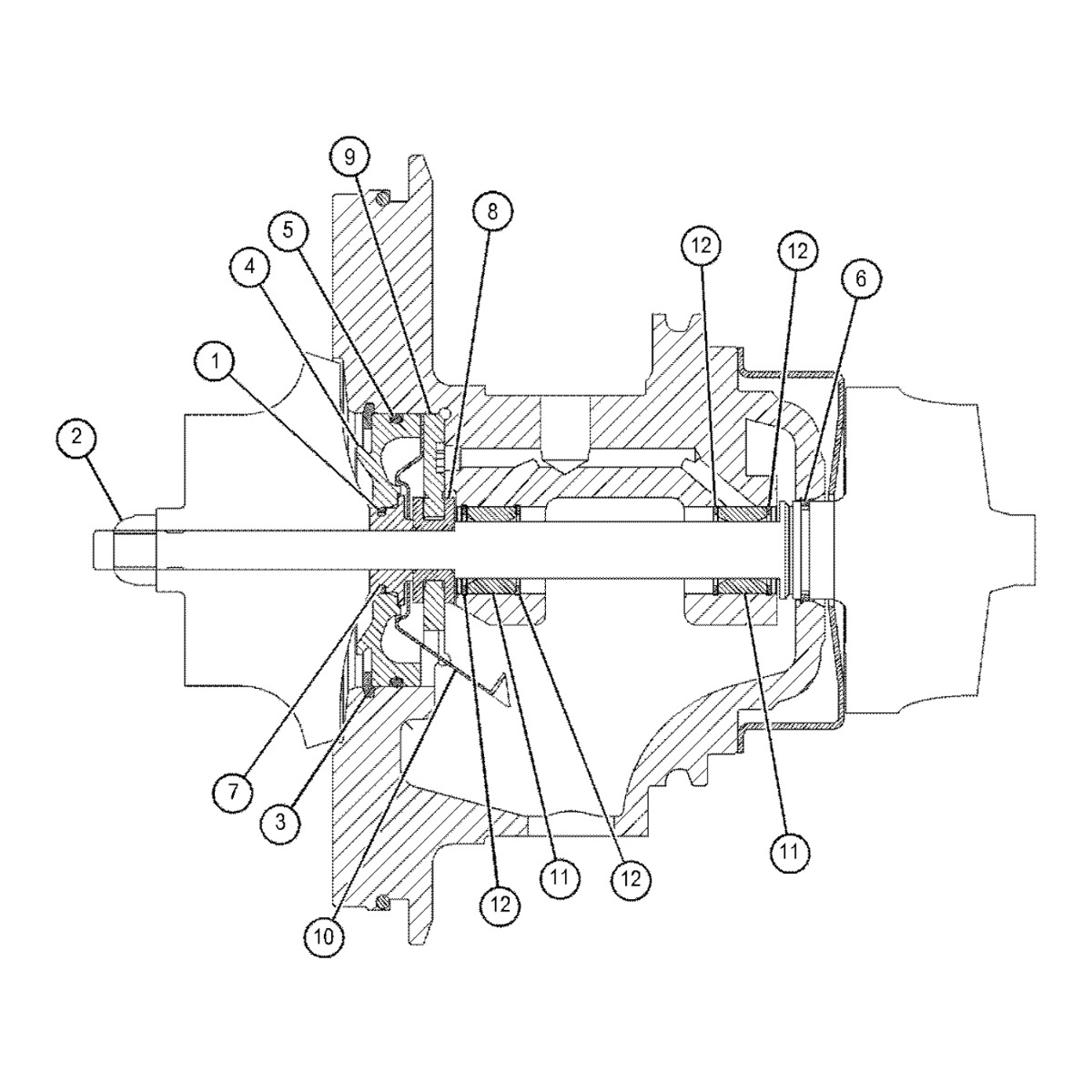 Turbolader Patrone 204-1530 für Caterpillar