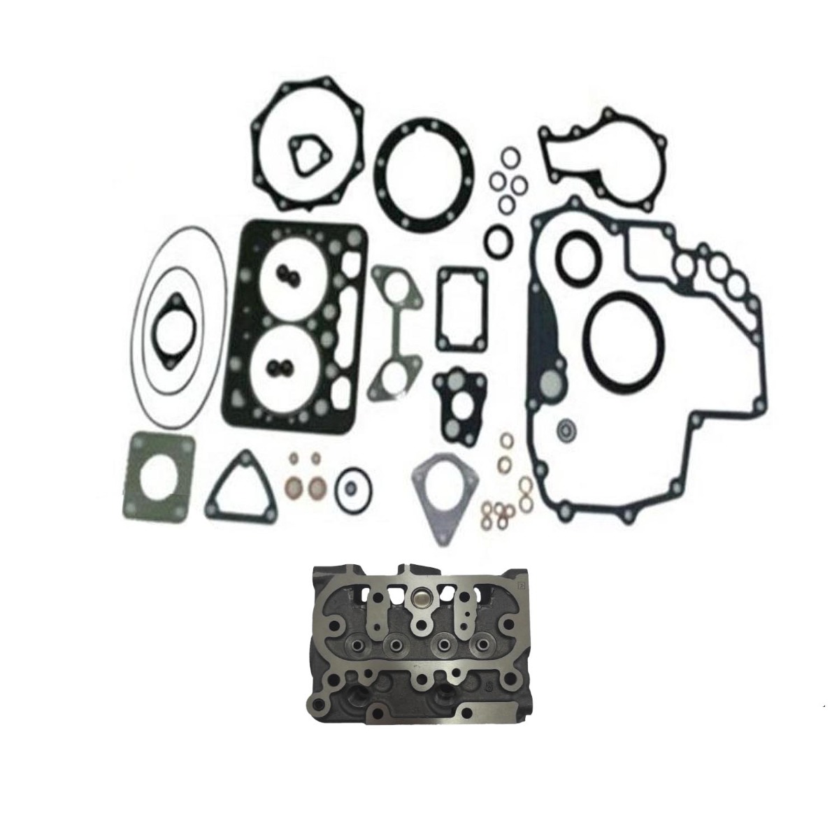 Zylinderkopf und kompletter Dichtungs satz für Kubota Z482 Motor