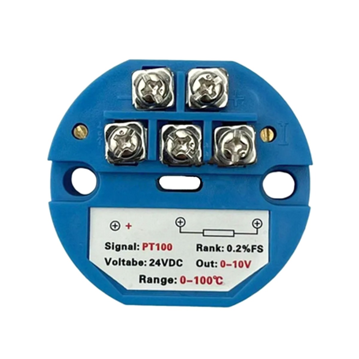 Temperaturtransmitter Sensor PT100 0℃ to 100℃ OUT 4-20mA Versorgung 24VDC