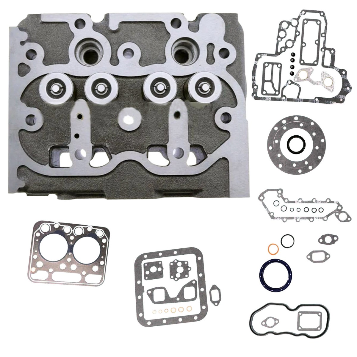 Zylinderkopf Baugruppe und kompletter Dichtungssatz BSU501 für Kubota