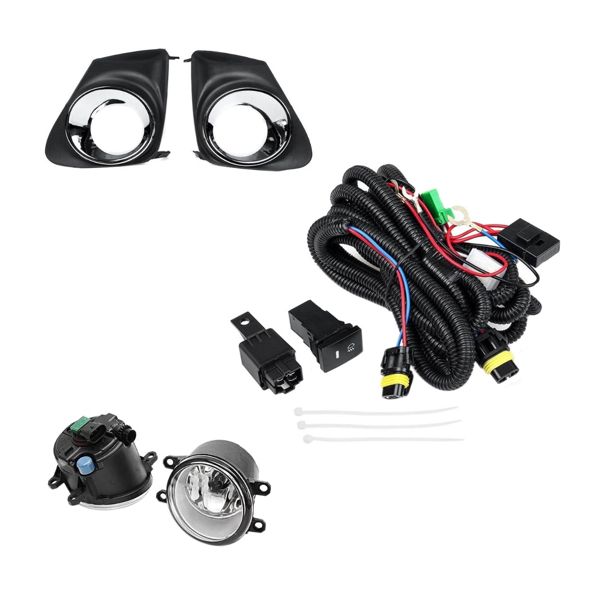 Frontstoßstange Nebelscheinwerfer mit Glühbirne Schalter Kit LIHD001020 für Toyota