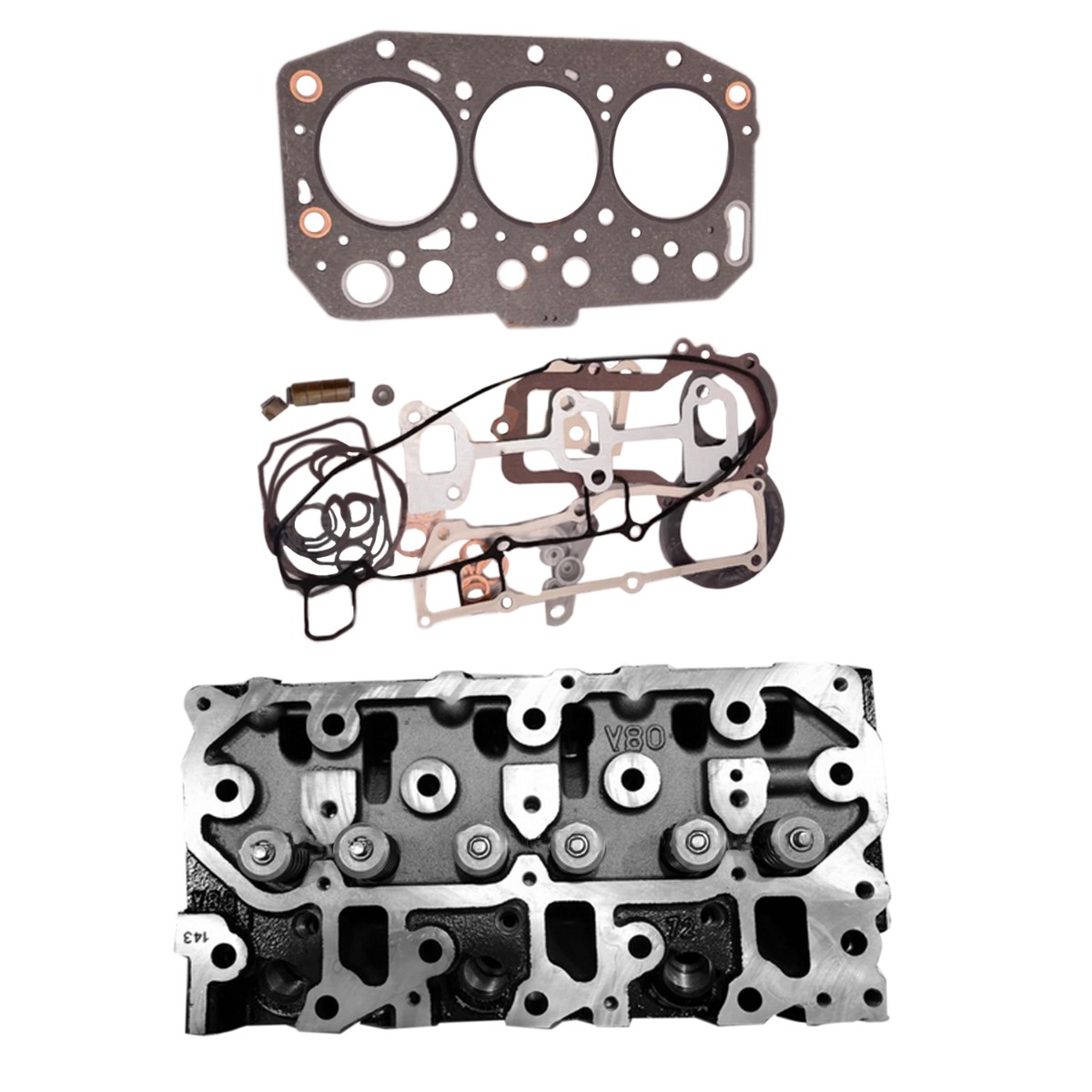 Zylinderkopf und kompletter Dichtungssatz BSU000707 für Yanmar