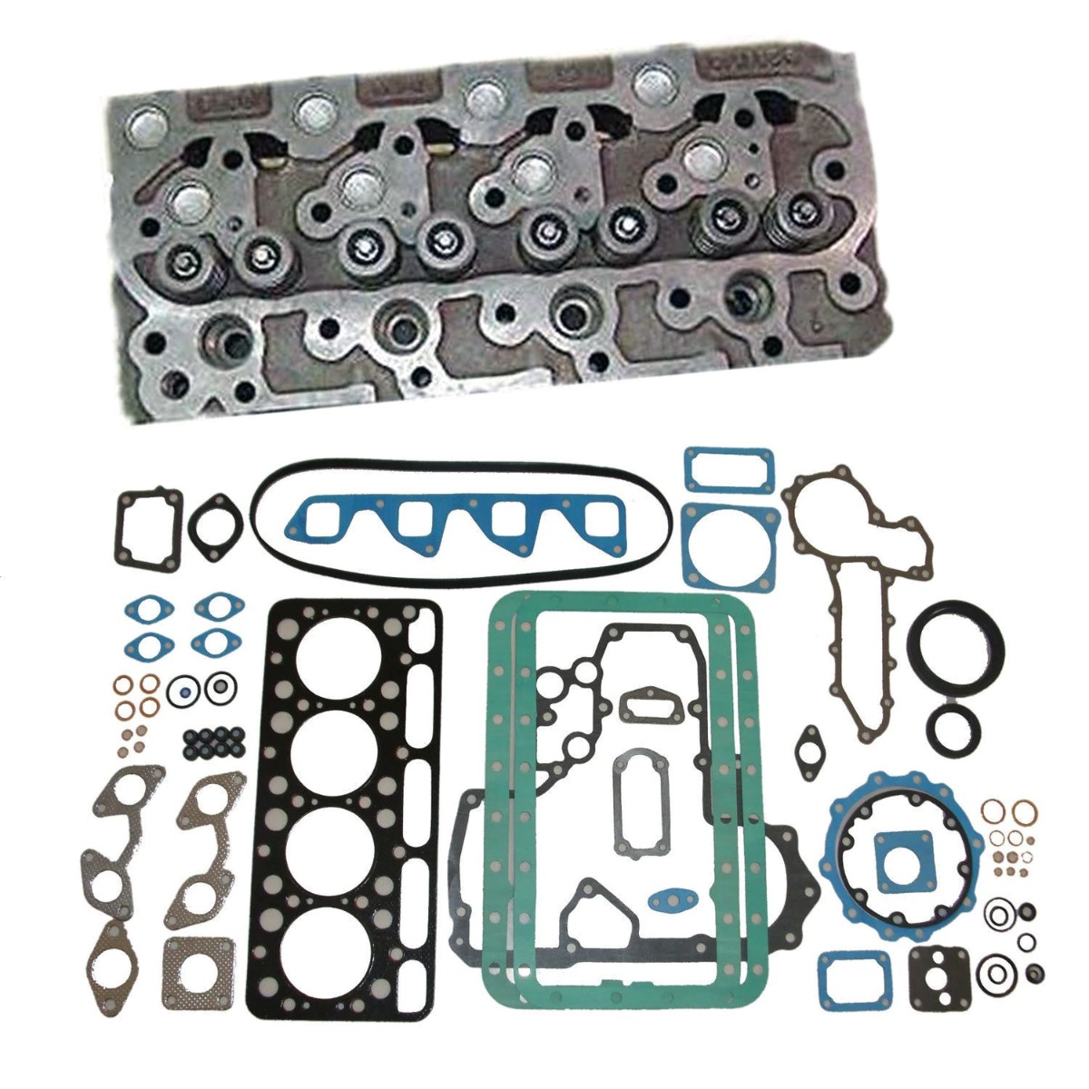 Kompletter Zylinderkopf und Dichtung V1702TLP für Kubota