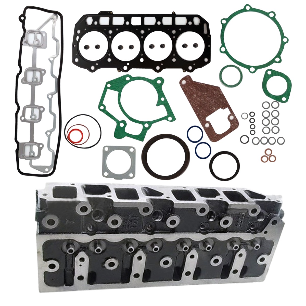 Zylinderkopf Baugruppe und kompletter Dichtungssatz 129903-11700B für Yanmar