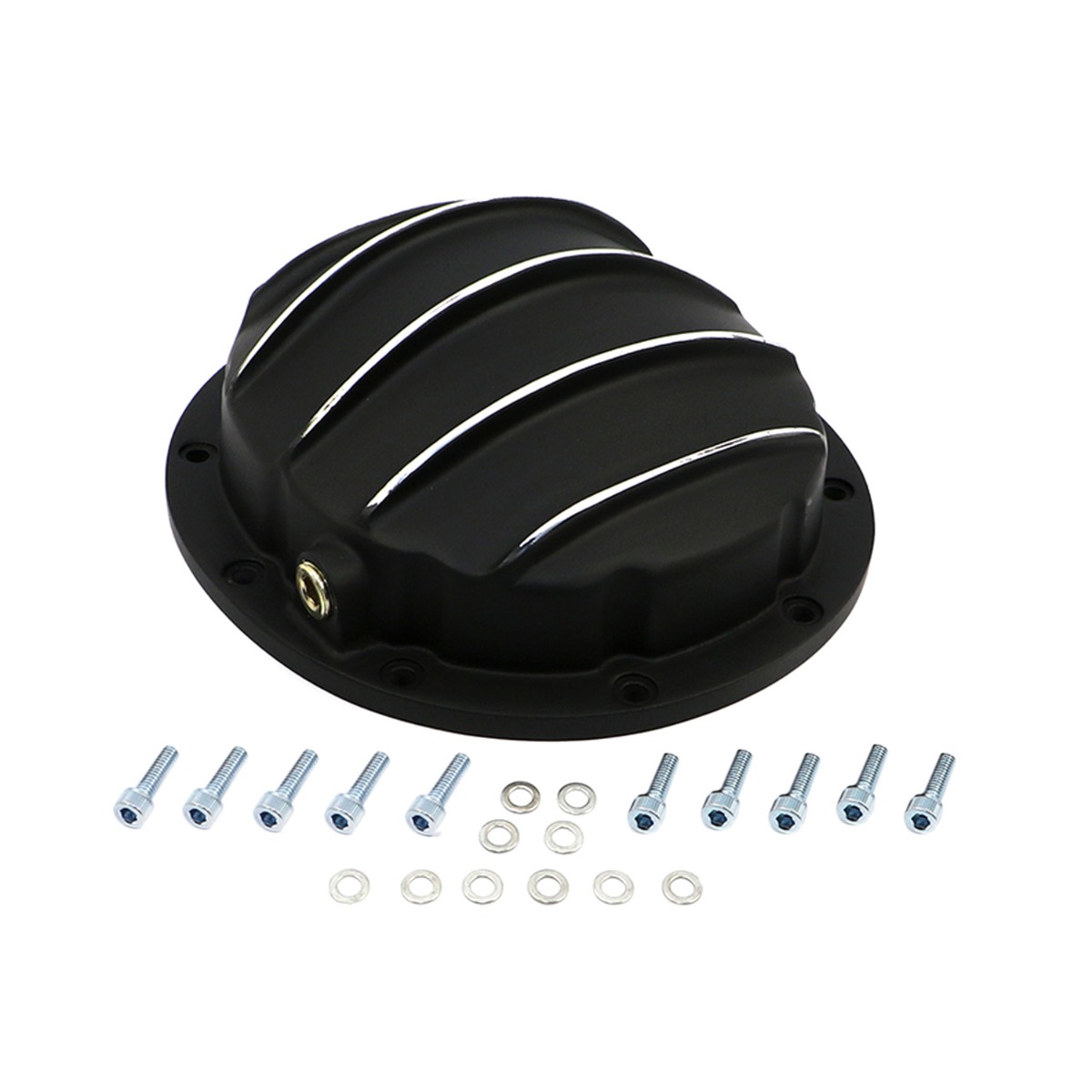 10 Bolzen 8.5 Zoll Ring Aluminium Hintere Differentialabdeckung A5078PBK für Chevy