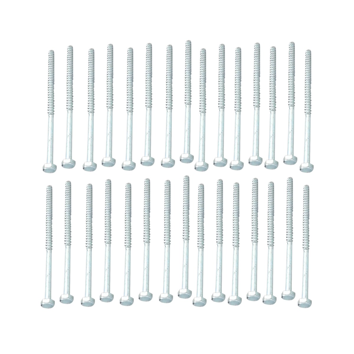 30 Stück 3/8 x 12 Zoll Sechskantschrauben verzinkte Holzschrauben
