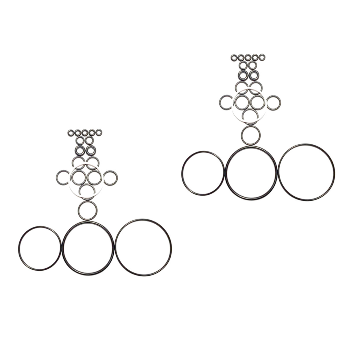 2 Sätze 44 Stück O-Ring-Ersatzteilsatz 246355 für Graco
