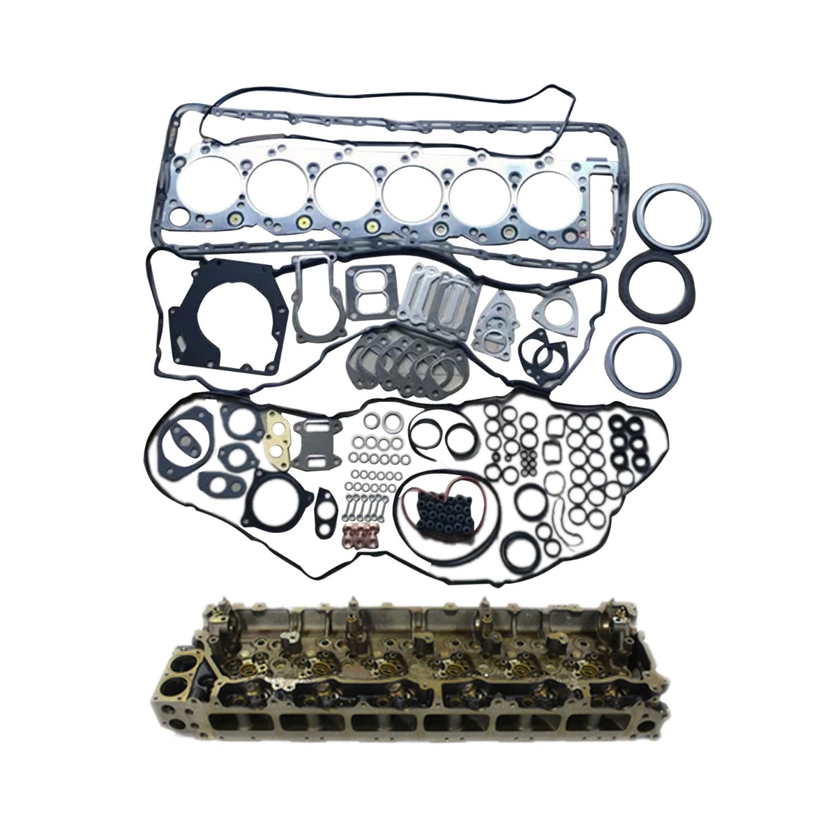 Zylinderkopfbaugruppe und vollständiger Dichtungssatz 1-87813-038-0 für Isuzu