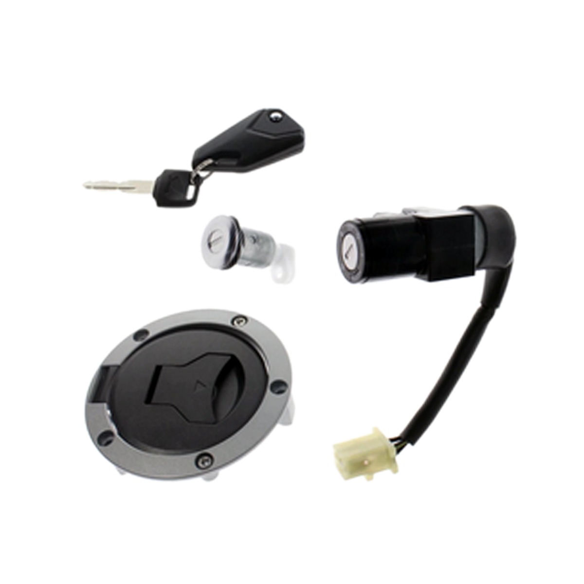 Zündschalter Kraftstoff Tankdeckel Sitz Schloss und Schlüssel Set 35010-K26-B03 für Honda