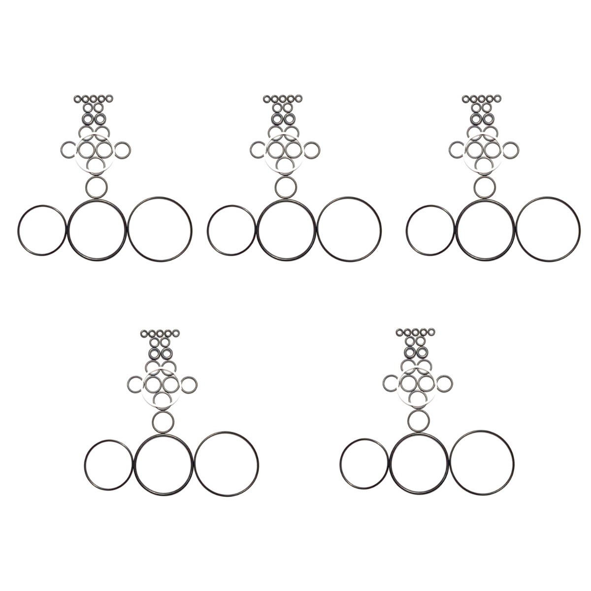 5 Sätze O-Ring-Reparatursatz 246355 für Graco