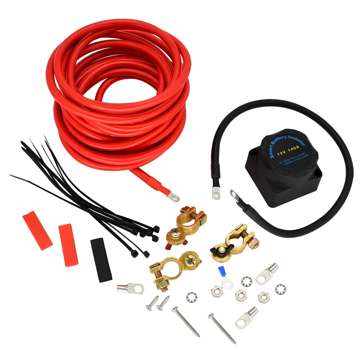 12V 140 Amp Dual Batterie Isolator Kit Spannungsempfindliches Relais VSR Doppelbatterie Automatisches Ladegerät für LKWs main product photo