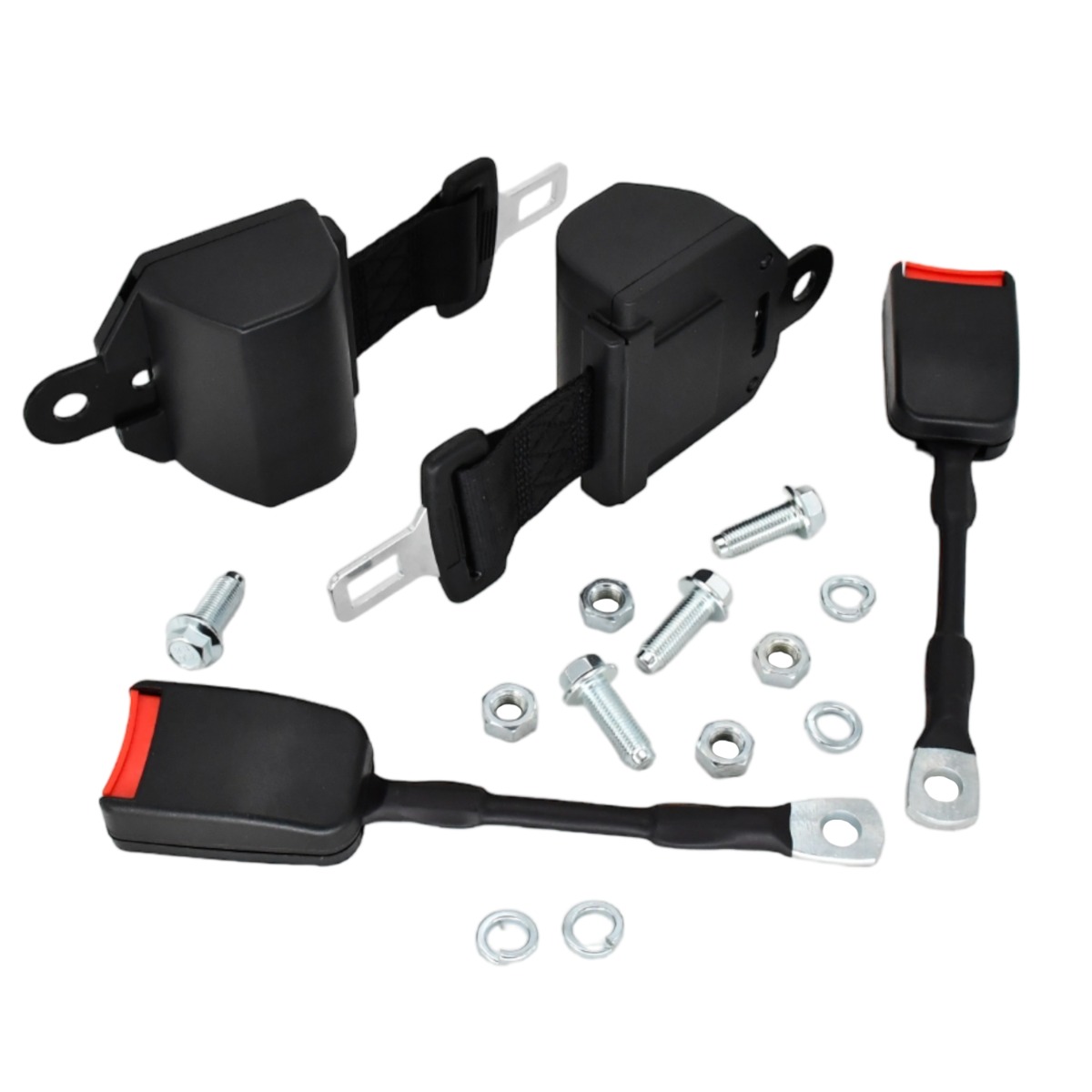 Universelle Empfänger für einziehbare Sicherheitsgurtschnallen mit Schrauben, Unterlegscheiben und Muttern MJRSB8000 für Golf Cart King