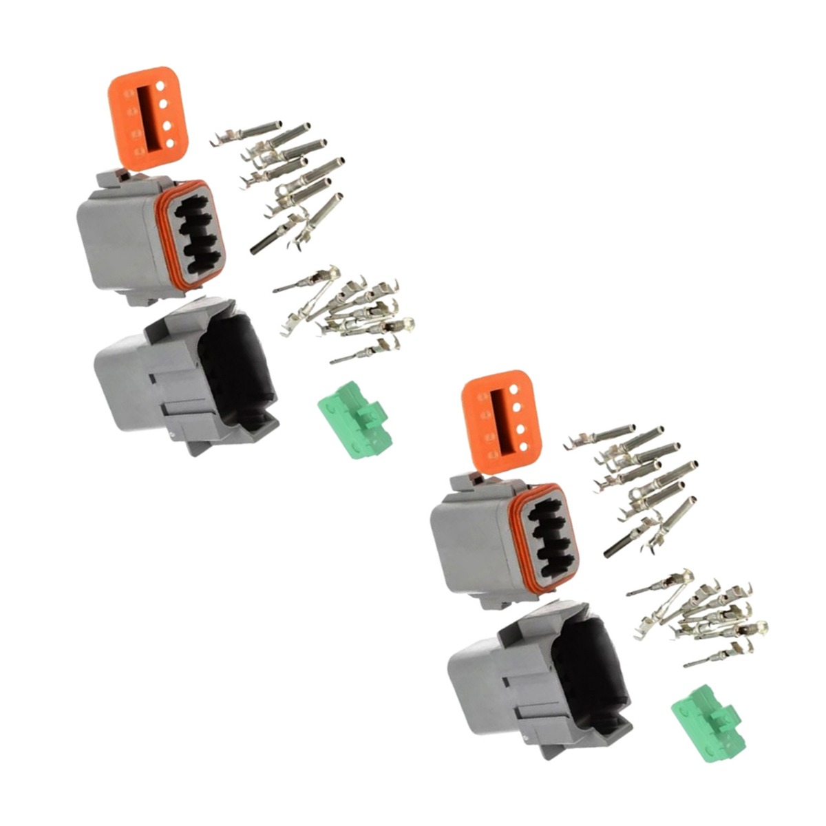 2 Sets 8-poliger elektrischer Kabelstecker-Kit DT04-8P DT06-8S