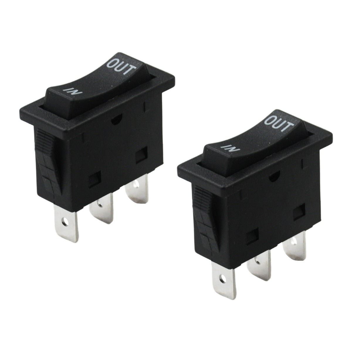 2 Stück 3-poliger 3-Positionen-Momentan-Wippschalter KCD4-3NC